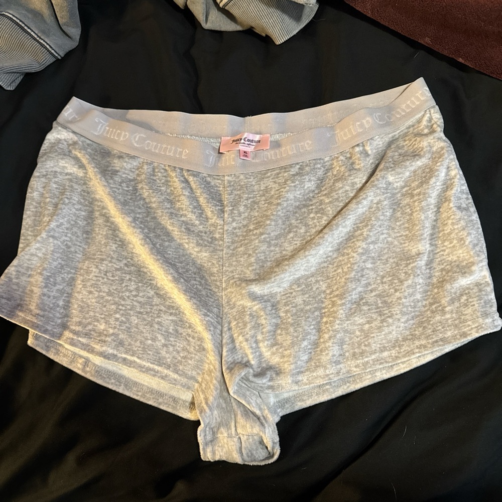 Juicy Couture Gray Athletic Shorts High-Waisted Reflective